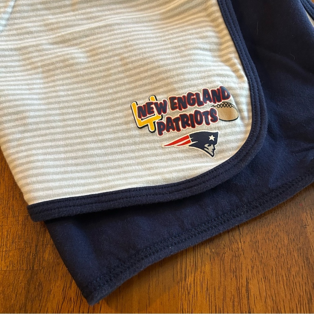 New England Patriots Baby Blanket | Reversible NFL Blanket | Game Day Ready